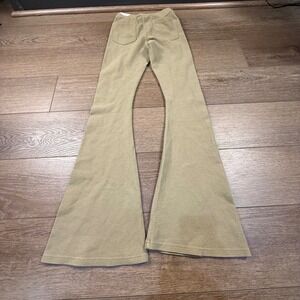 Offline by Aerie High Rise Flare Jacquard Party Favor Leggings, Size S Tan